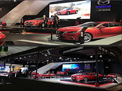 Small pixel pitch led screen overall solution of Changan Mazda Atenza Car Sho...
