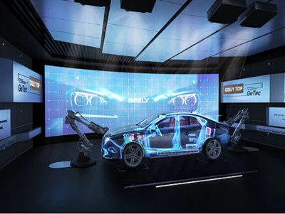 Small pixel led display overall solution of Geely Automobile Showroom