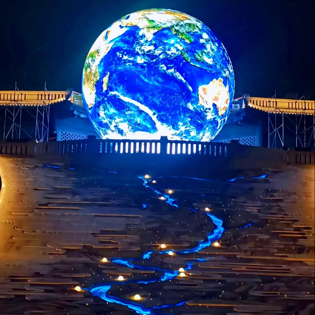 Exhibition hall shopping mall corporate center square LED globe screen spherical screen3 Exhibition hall shopping mall corporate center square LED globe screen spherical screen3