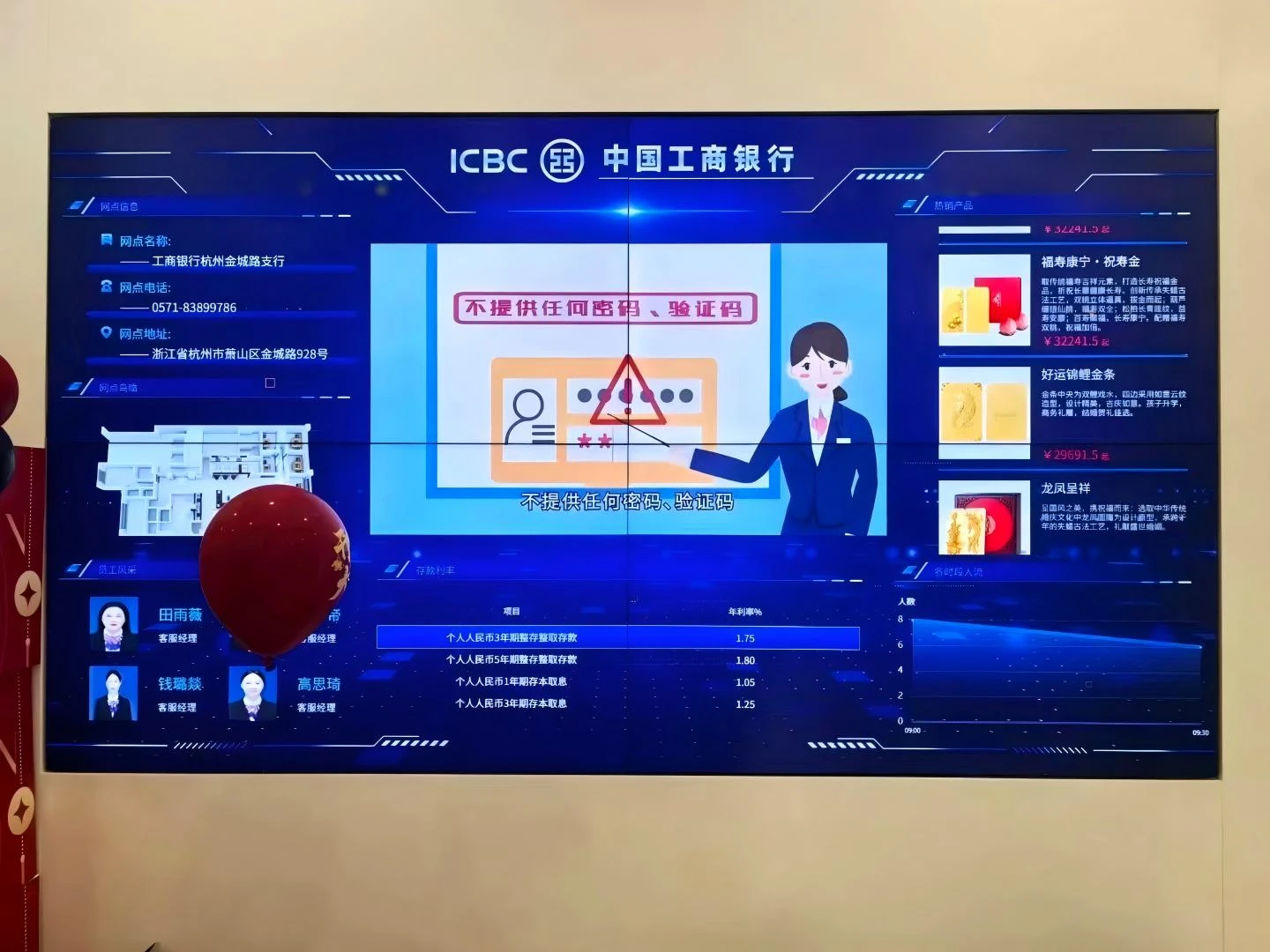 Q: How to enhance the bank's image through LED display?